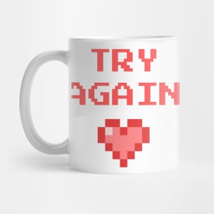 Pixel art - try again w/ heart Mug